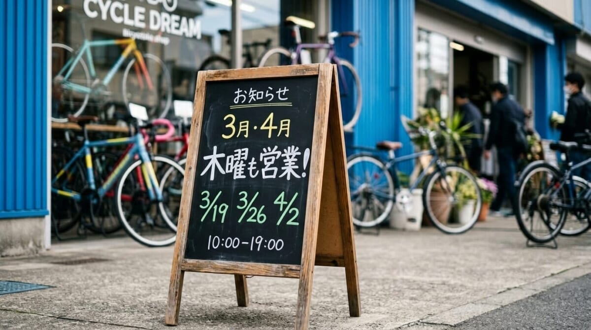 【営業日のご案内】新生活シーズン、木曜日も営業します！