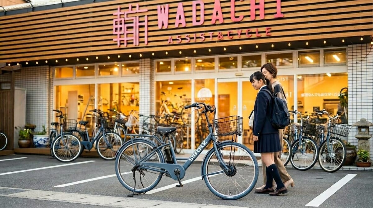 サイクルどり〜む店頭 ステップクルーズe 在庫展示イメージ