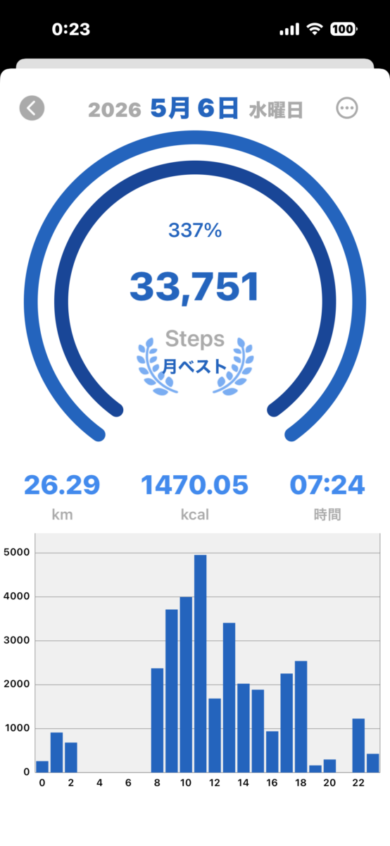 上海ショー 歩数記録