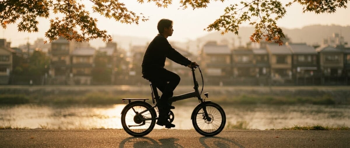 秋の鴨川サイクリングイメージ