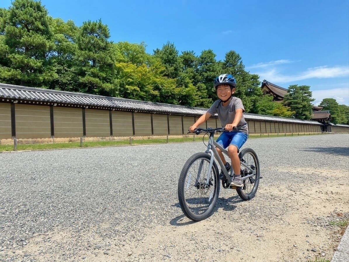 夏休みにMAXI MTBで出かける男の子