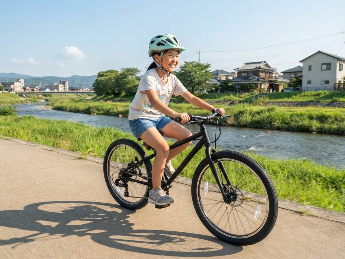 夏休みにMAXI MTBで出かける女の子