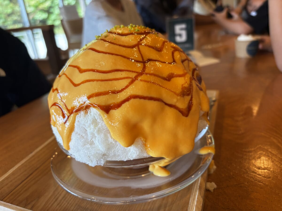 デカかき氷 プリン味